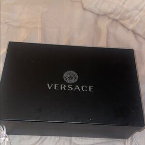 Versace Black Slippers Luxurious Comfort